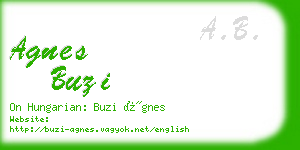 agnes buzi business card